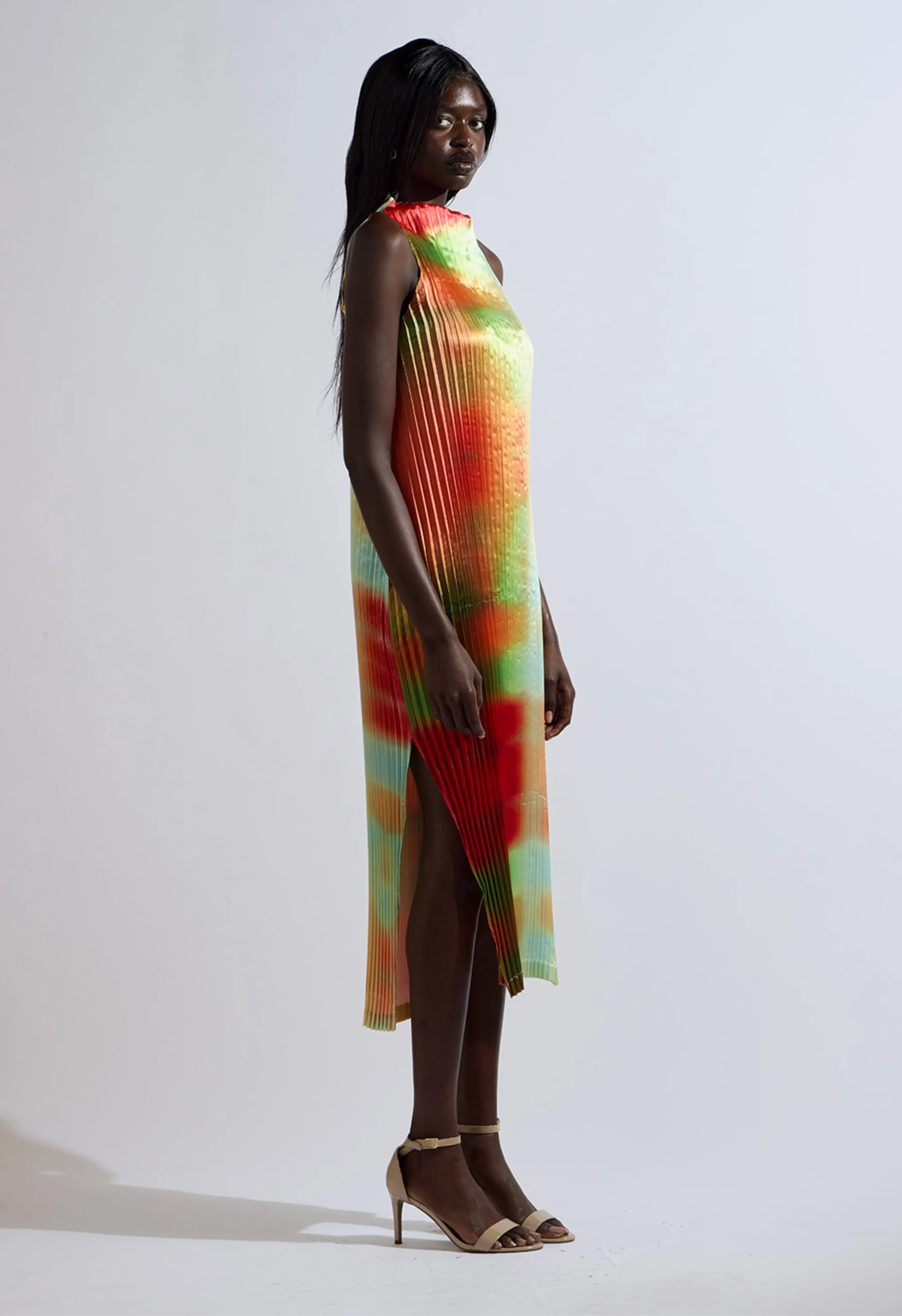 Nin Studio Wave Tank Dress In Veil