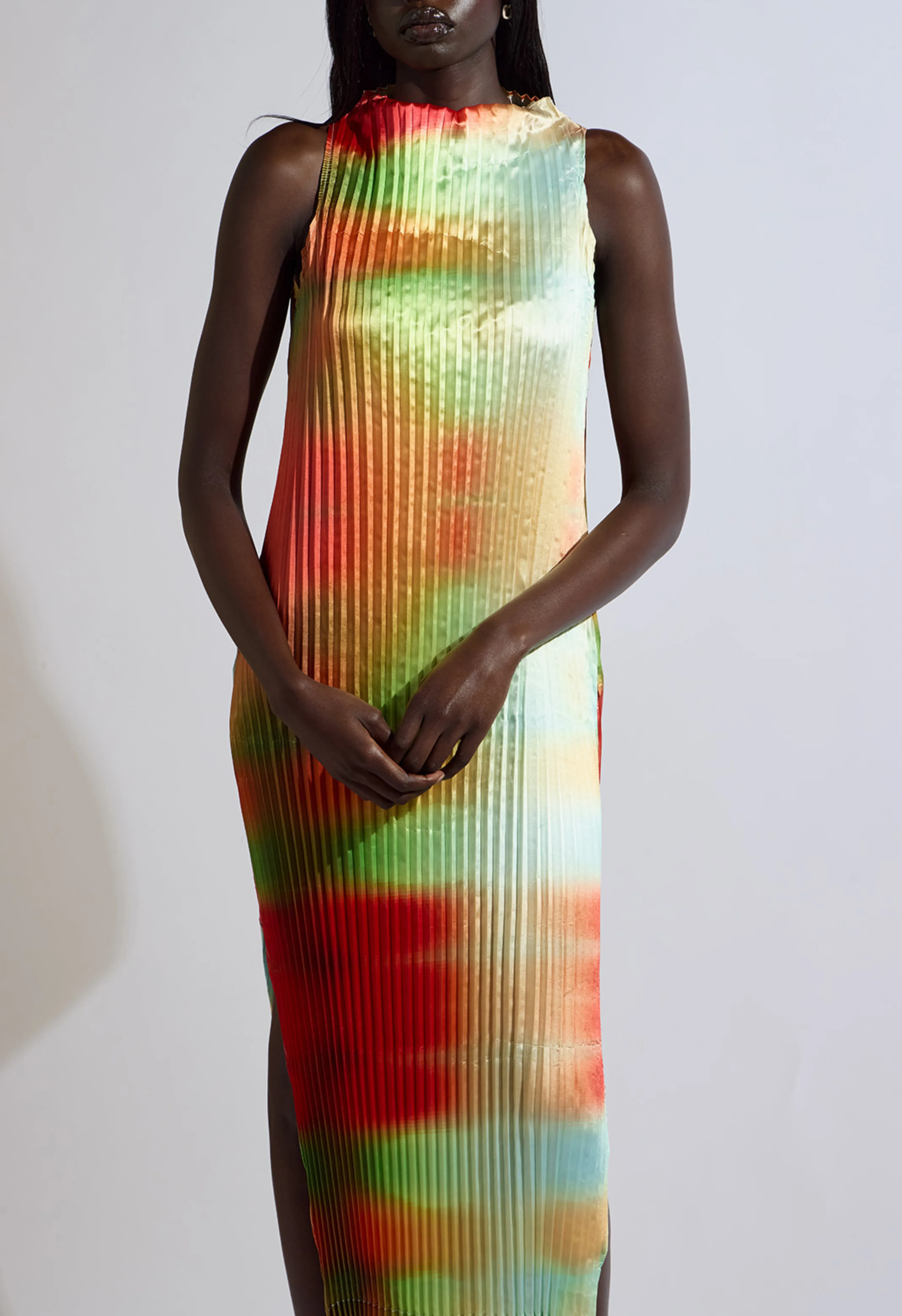Nin Studio Wave Tank Dress In Veil