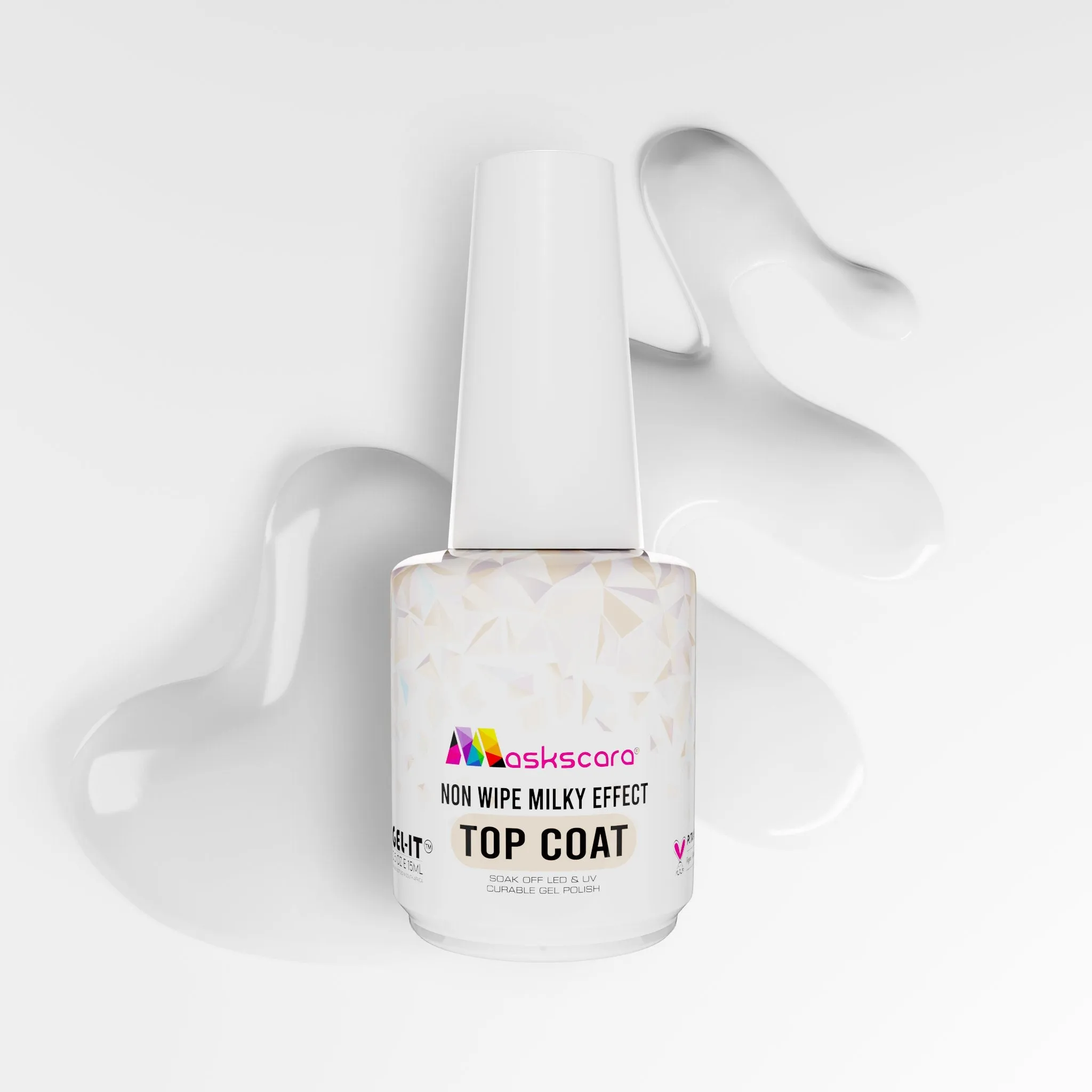 Non Wipe Top Coat - Milky Effect - 15ml