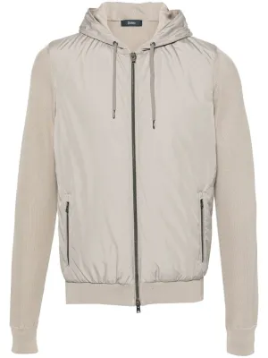 Nylon and cotton blouson jacket