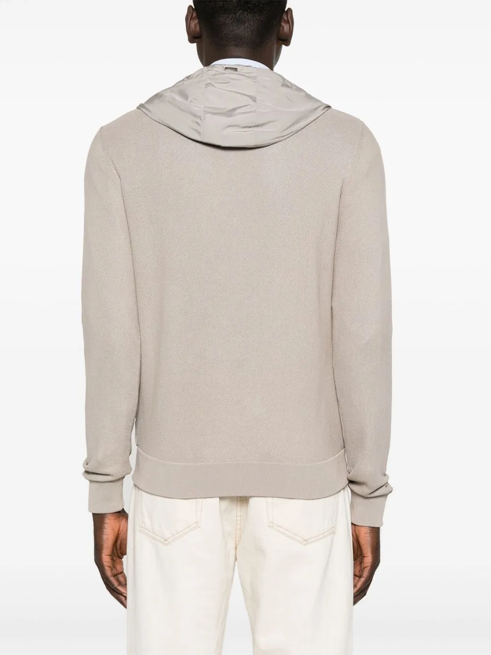 Nylon and cotton blouson jacket