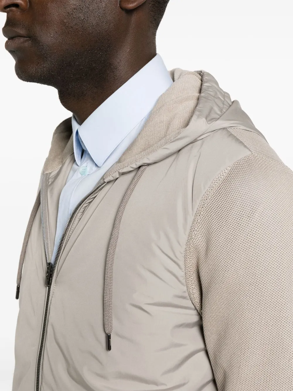 Nylon and cotton blouson jacket