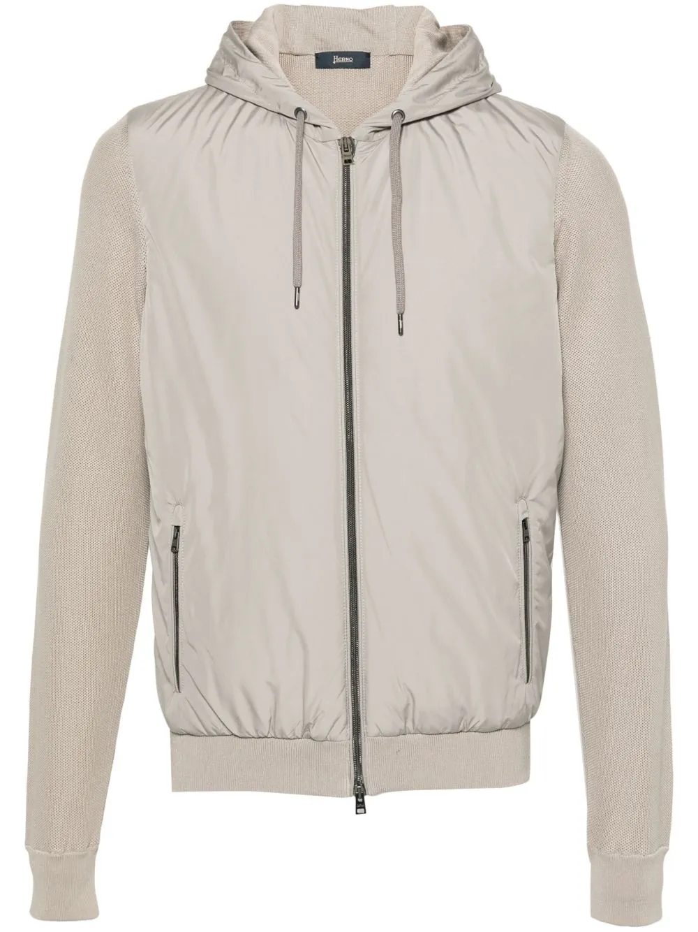 Nylon and cotton blouson jacket