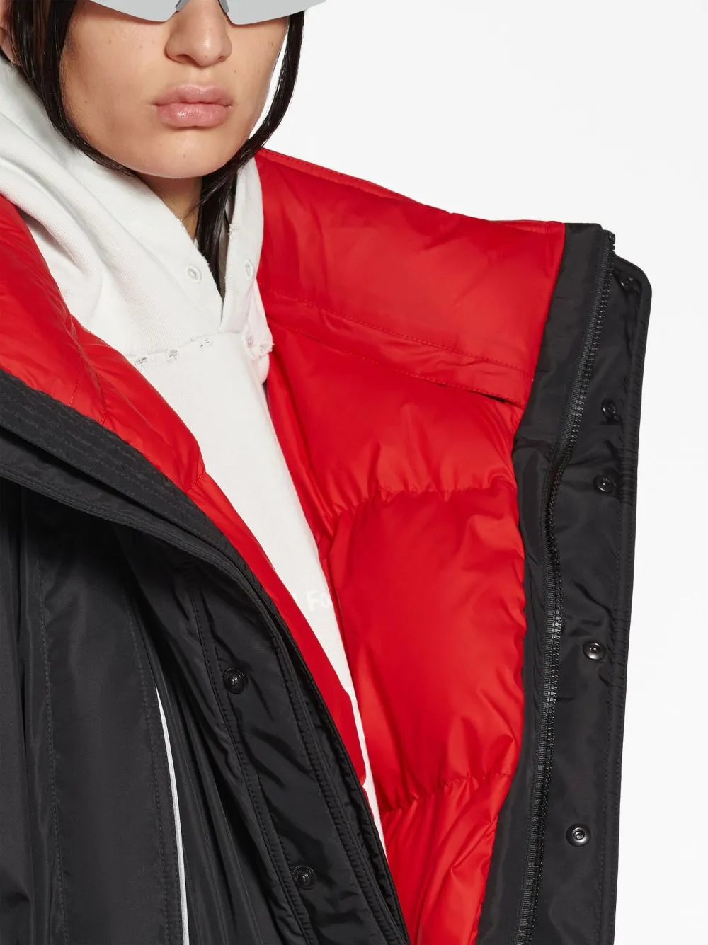 Nylon parka coat