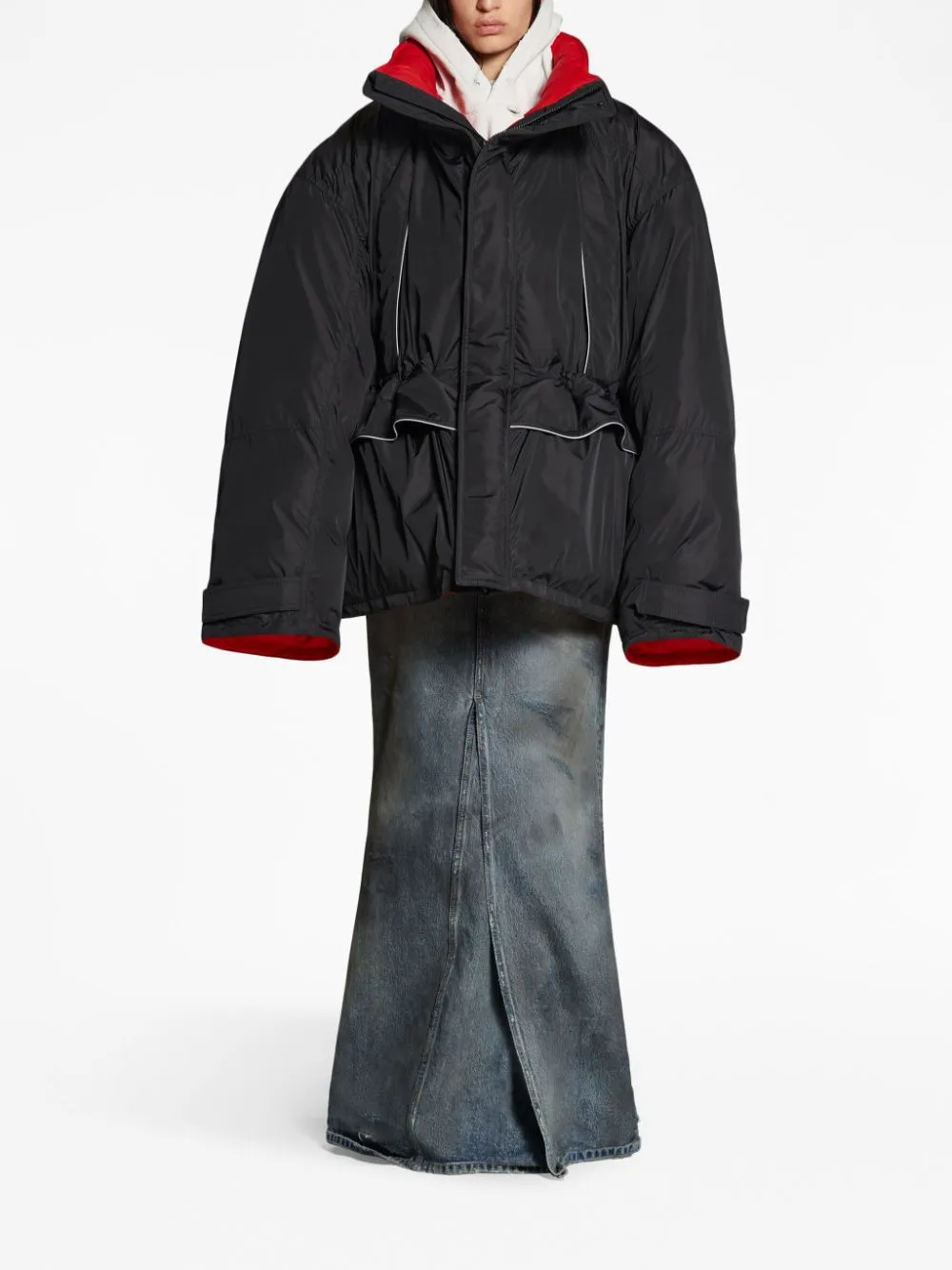 Nylon parka coat