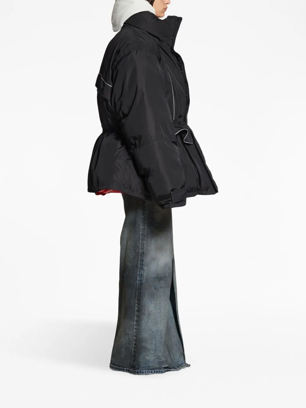 Nylon parka coat