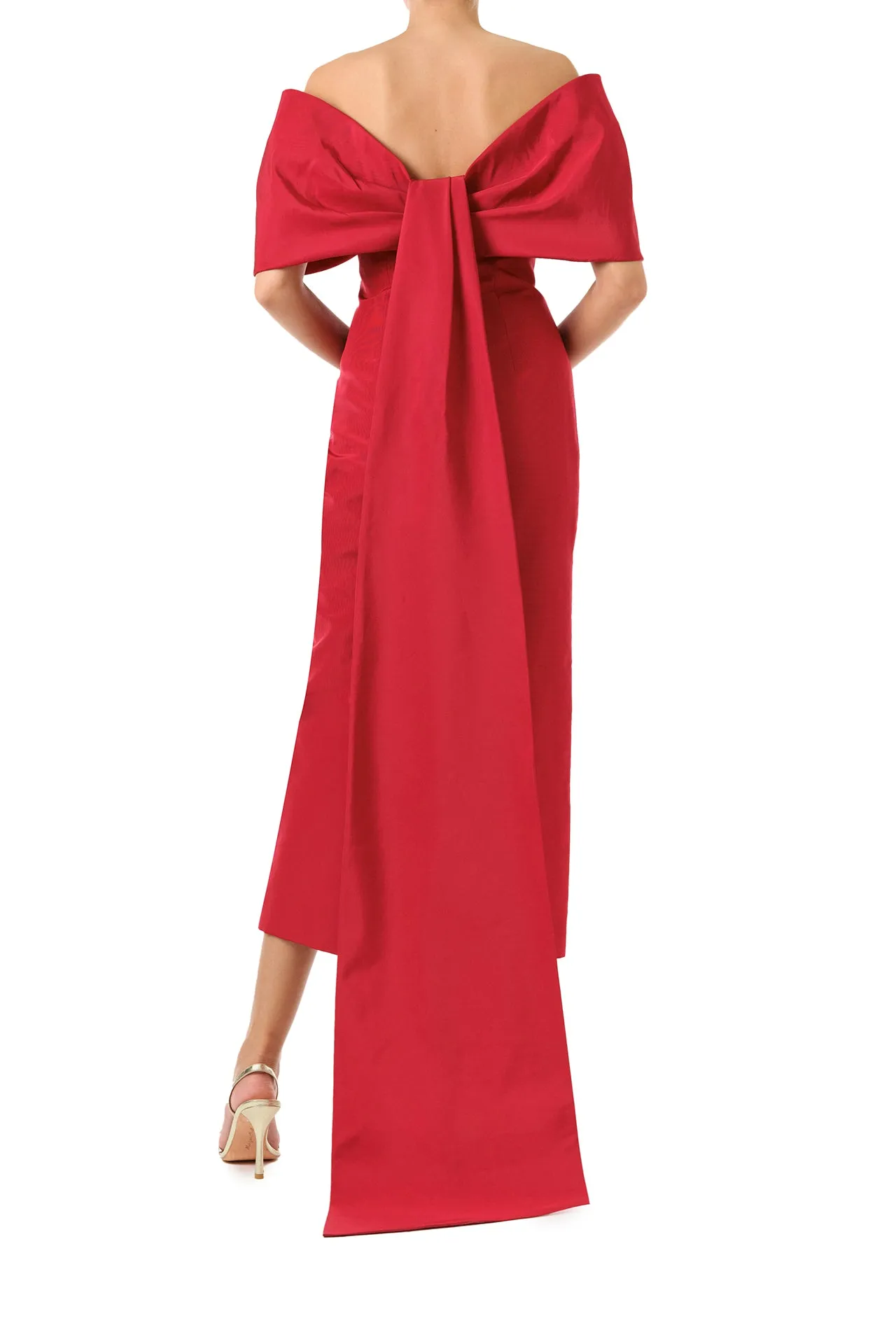 Off-The-Shoulder Column Dress