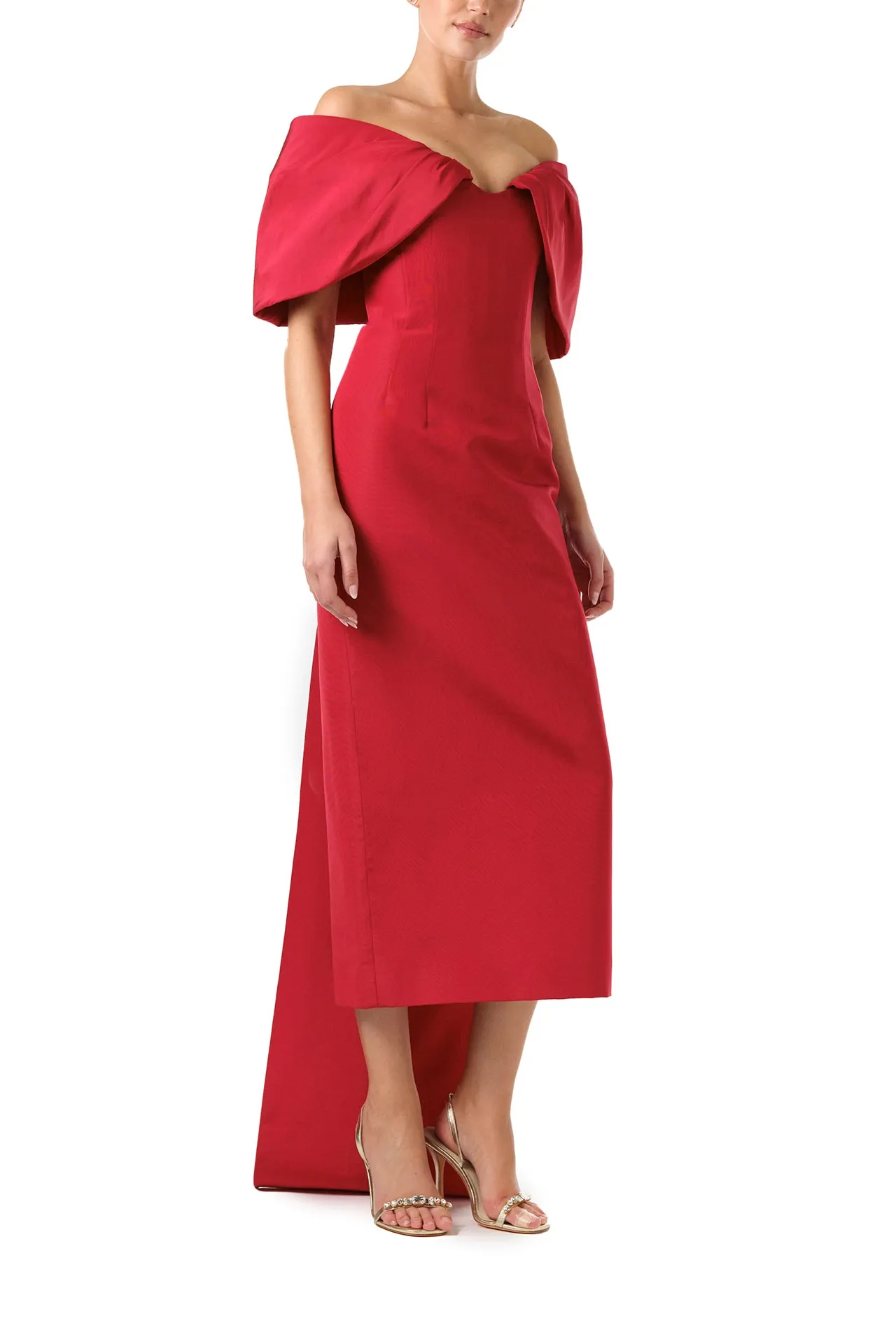 Off-The-Shoulder Column Dress