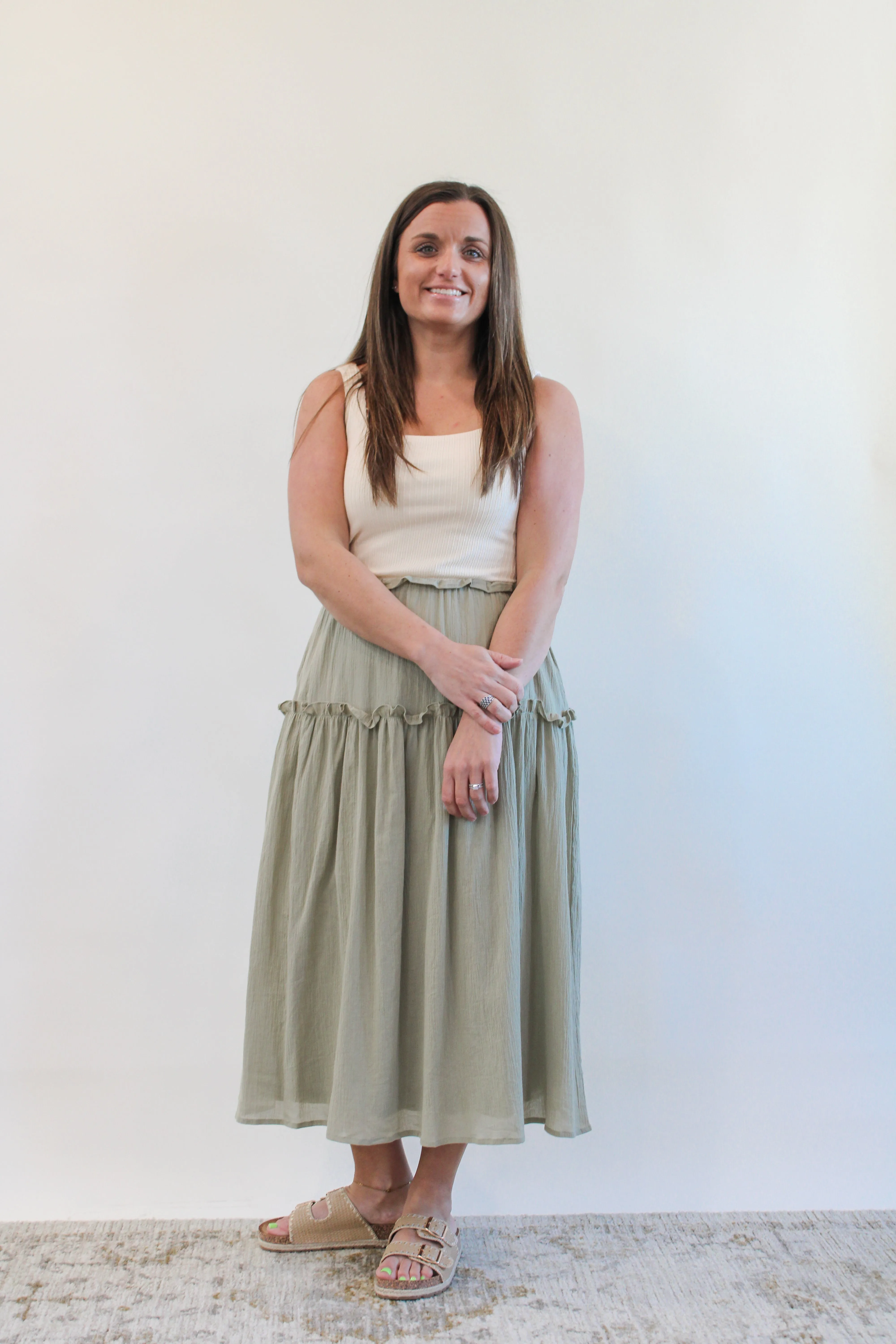 OLEDA RIBBED KNIT TANK DRESS