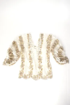 Olena Dats Floral Embroidered Top