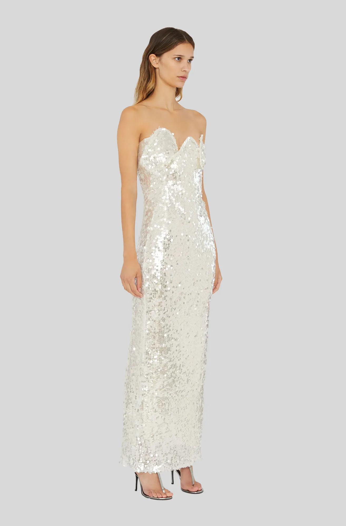 OPALINE SEQUIN STRAPLESS GOWN