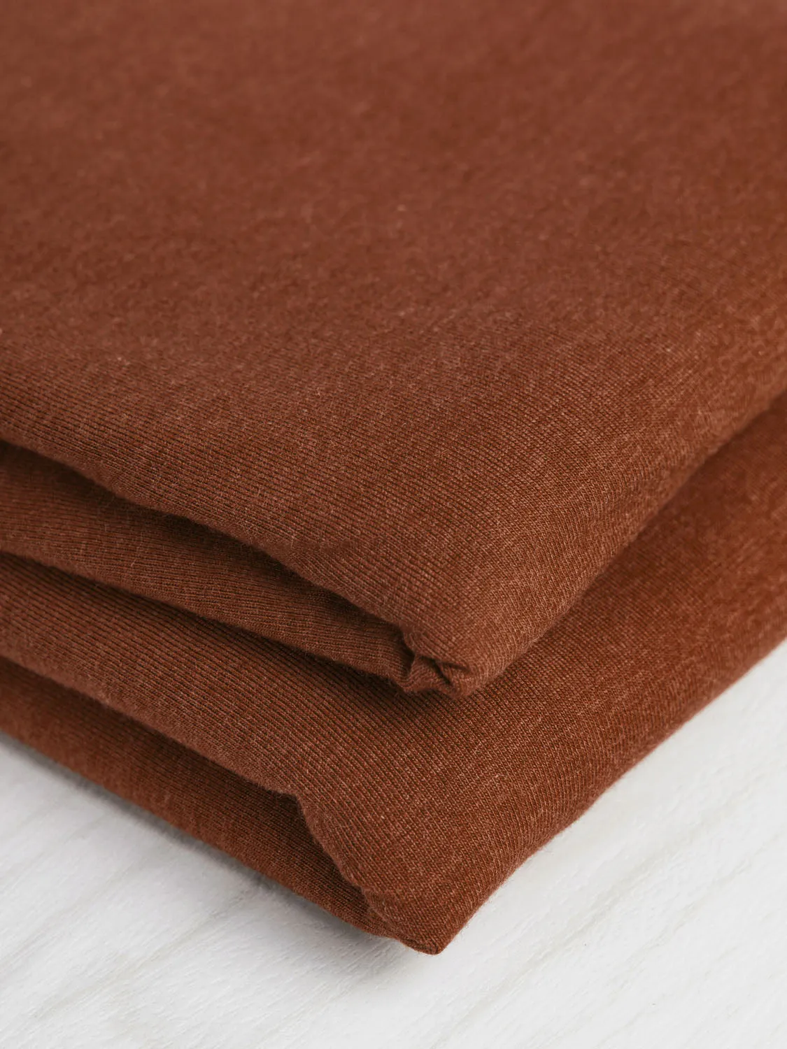 Organic Cotton   Tencel Stretch Knit Jersey - Rust