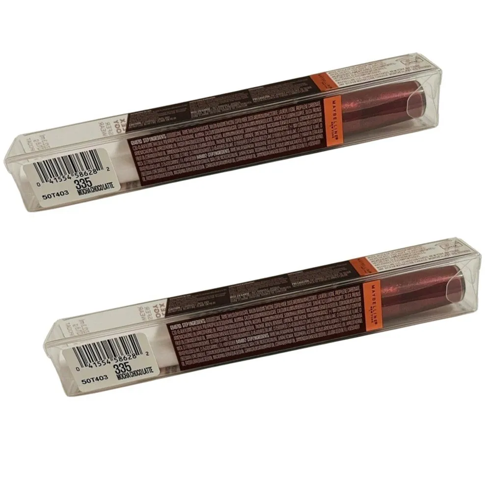 Pack of 2 Maybelline New York SuperStay 24 2-Step Liquid Lipstick, Coffee Edition, Mocha Chocolatte # 335