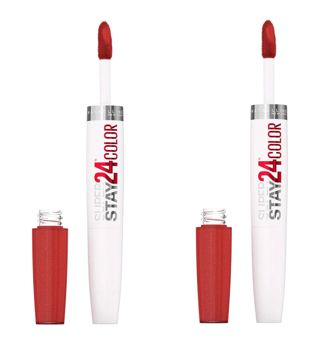 Pack of 2 Maybelline New York SuperStay 24 Color 2-Step Liquid Lipstick, Bronzed Dream 920
