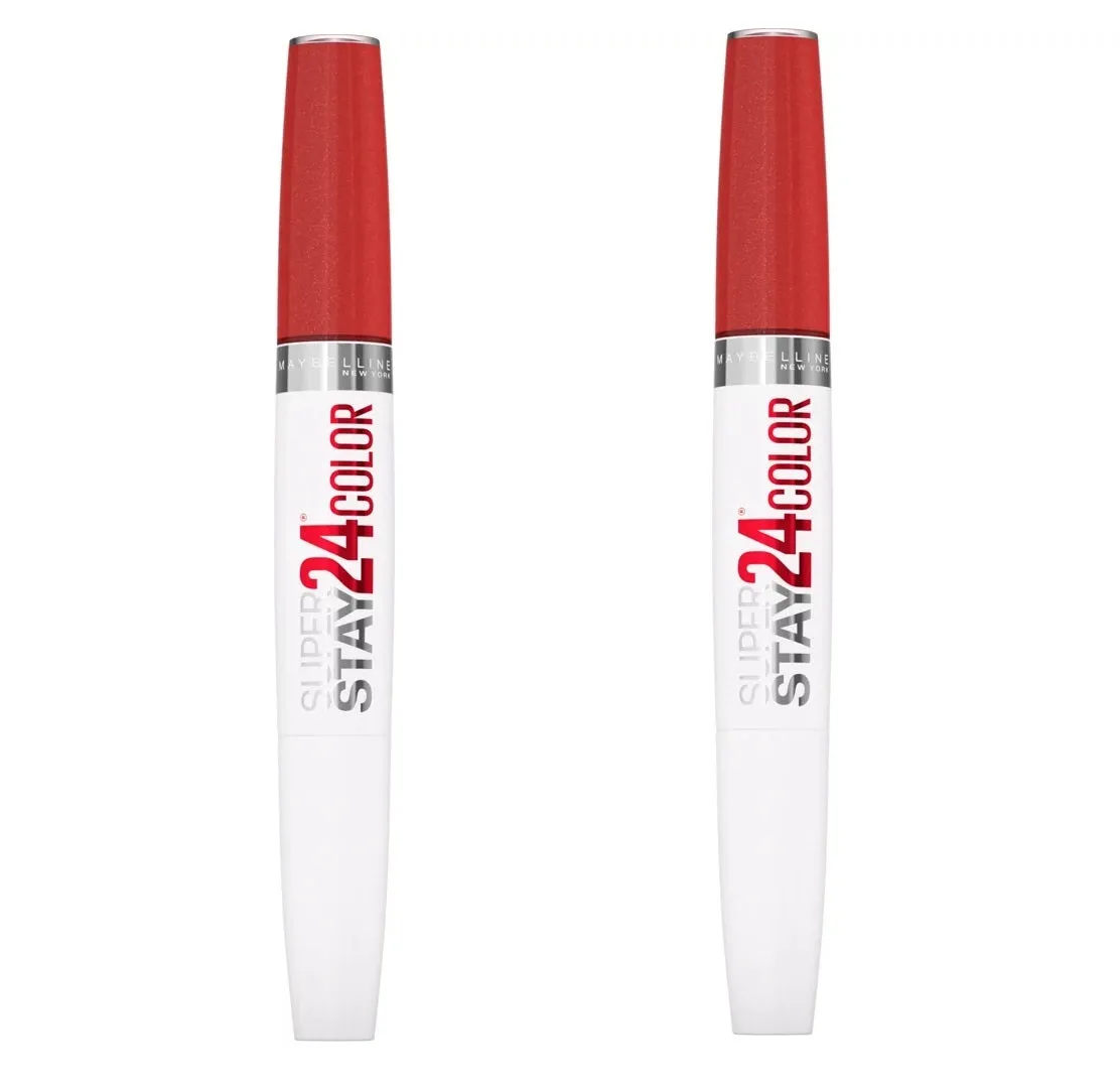 Pack of 2 Maybelline New York SuperStay 24 Color 2-Step Liquid Lipstick, Bronzed Dream 920