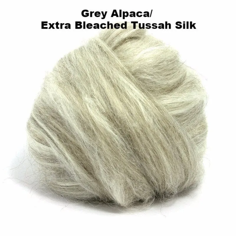 Paradise Fibers Alpaca/Tussah Silk Tops - 1oz