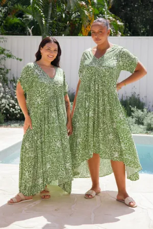 Peak Maxi Dress | Green Palm Cove | FINAL SALE