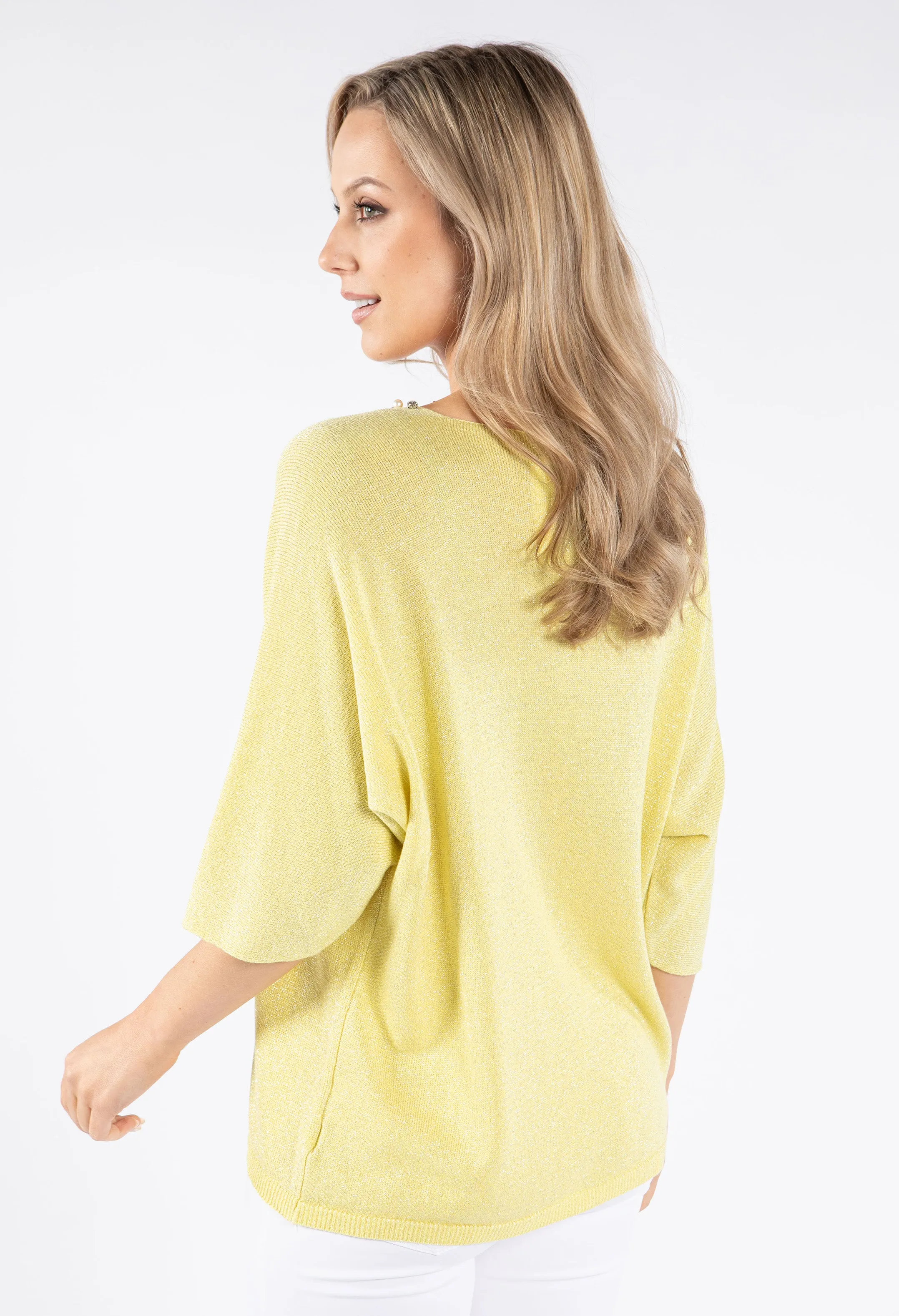Pearl & Diamond Lurex Knit Top