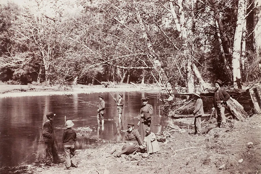 Photo: Fishing the Yamhill River, Dayton, Oregon 1888