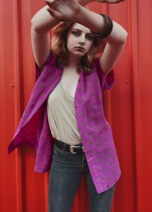 Pilea Silk Wrap Kimono Top ~ Orchid