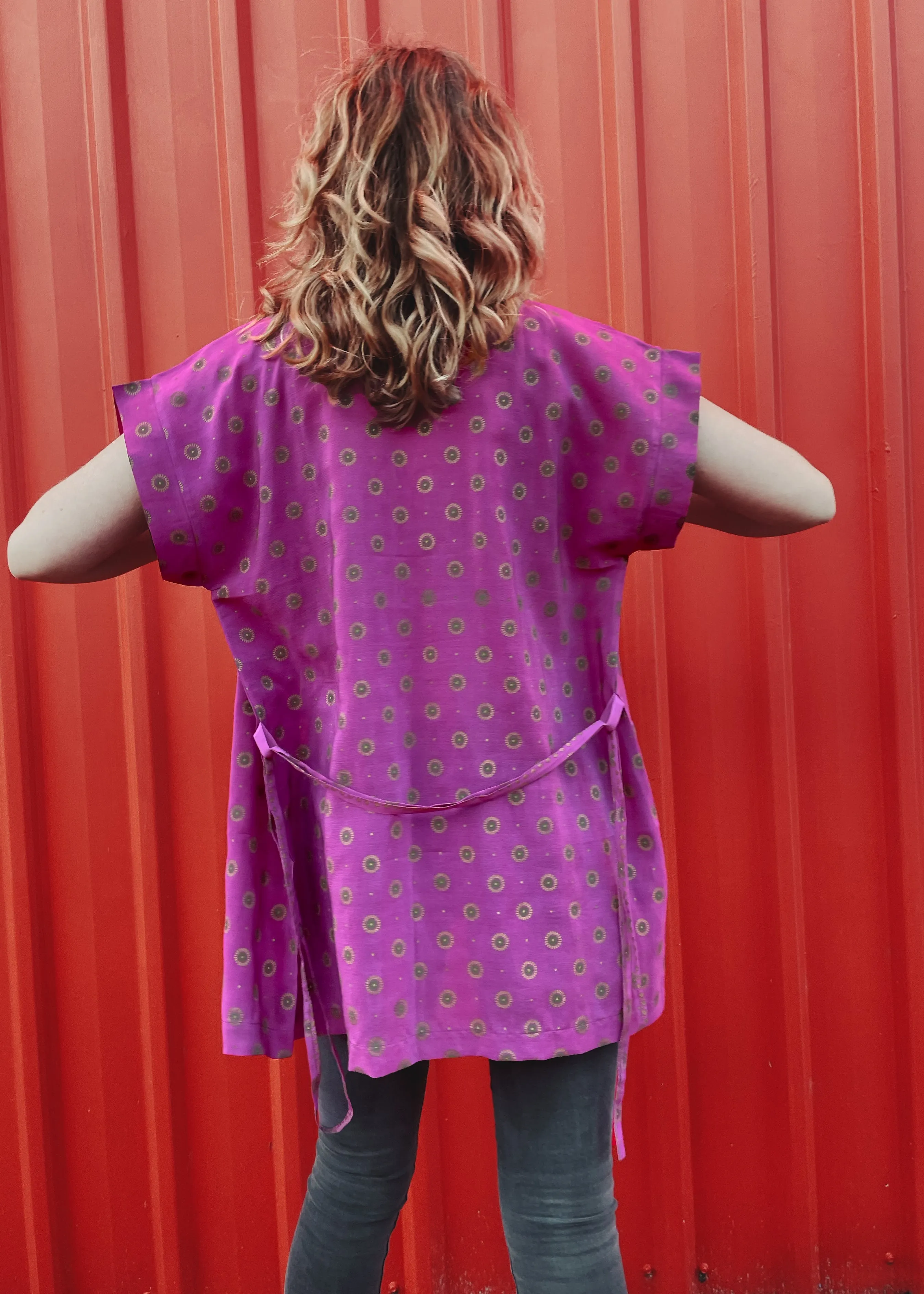 Pilea Silk Wrap Kimono Top ~ Orchid
