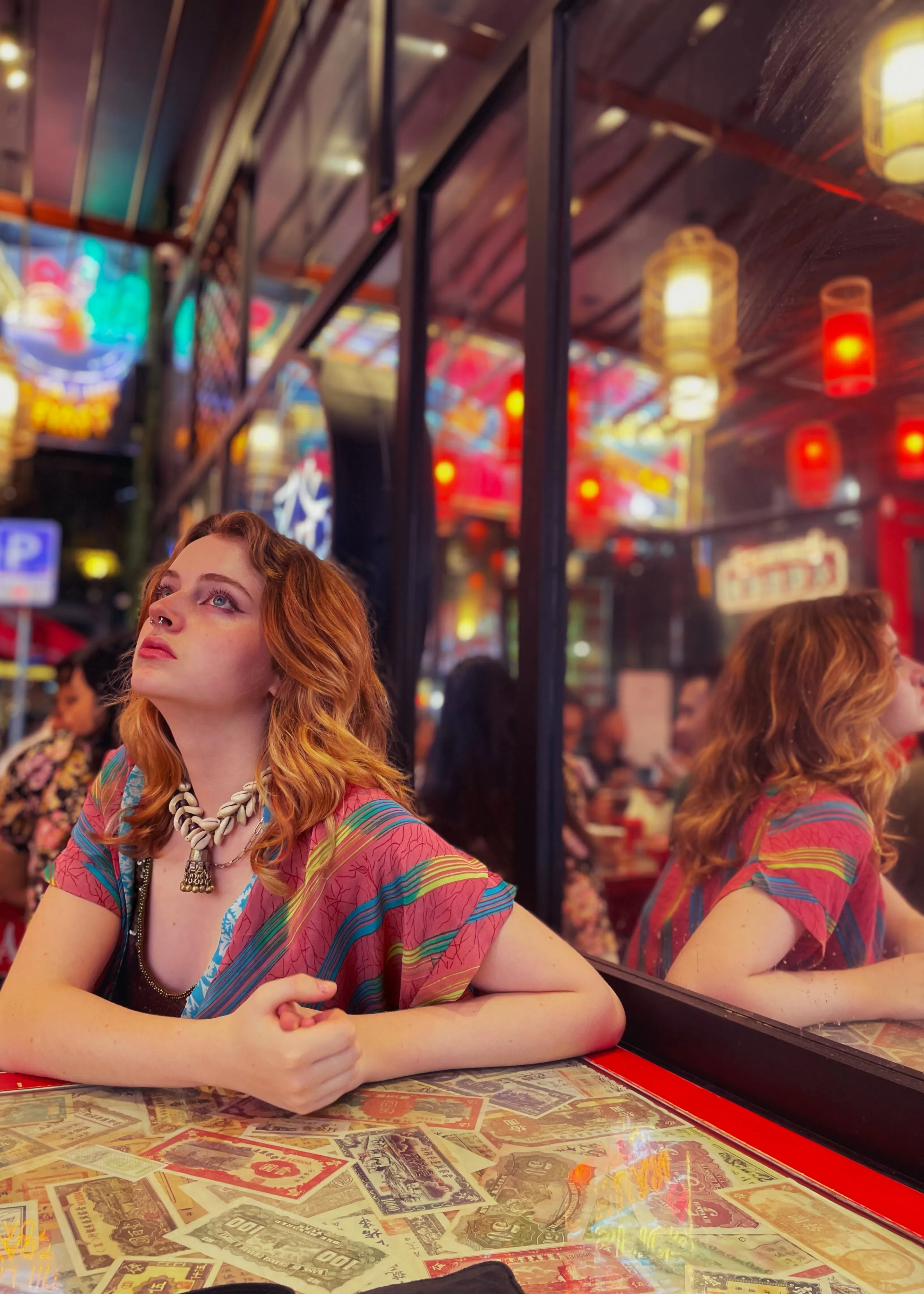 Pilea Silk Wrap Kimono Top ~ Paradise