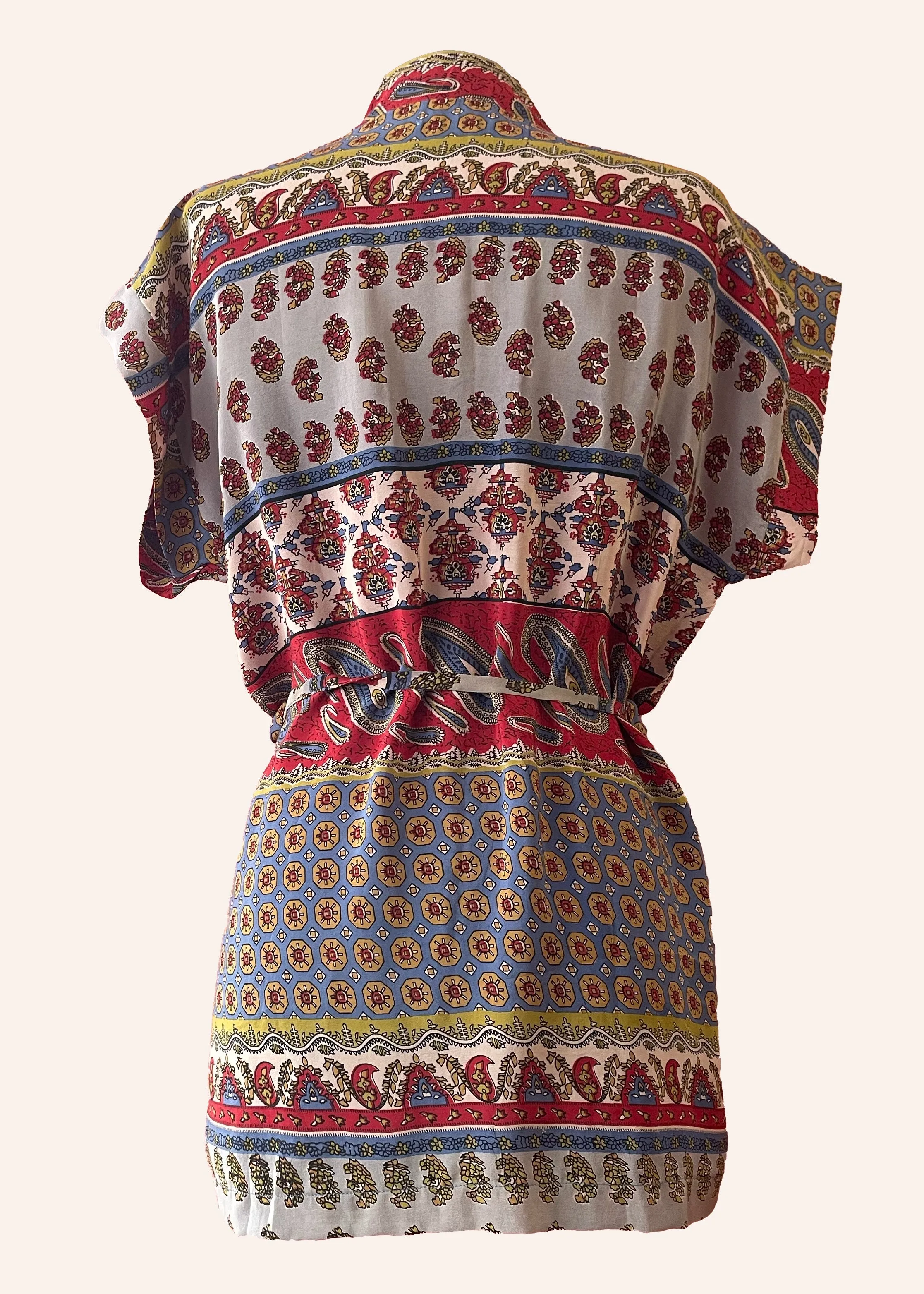 Pilea Silk Wrap Kimono Top ~ Syrah