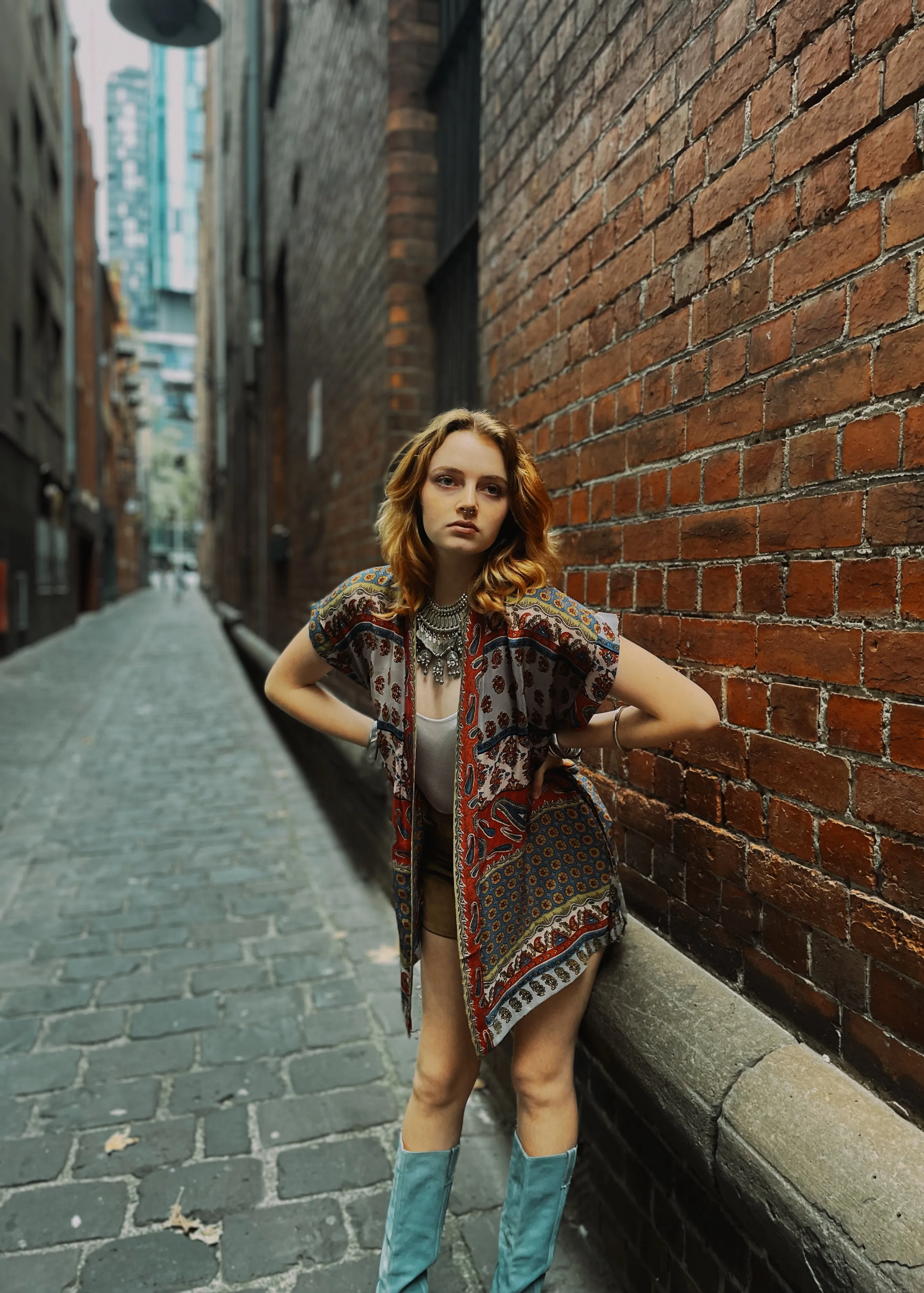 Pilea Silk Wrap Kimono Top ~ Syrah