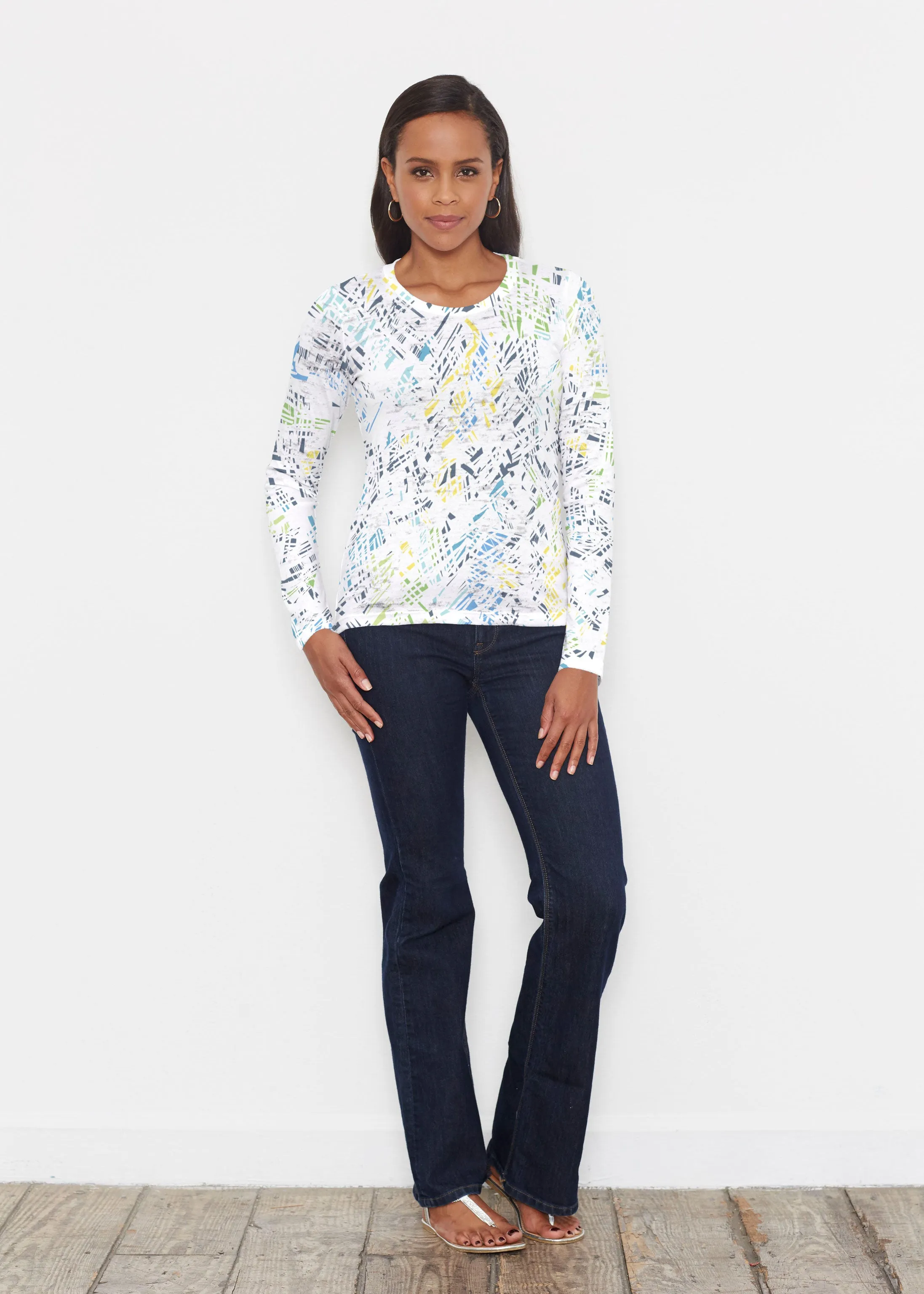 Pixie Blue (8077) ~ Signature Long Sleeve Crew Shirt