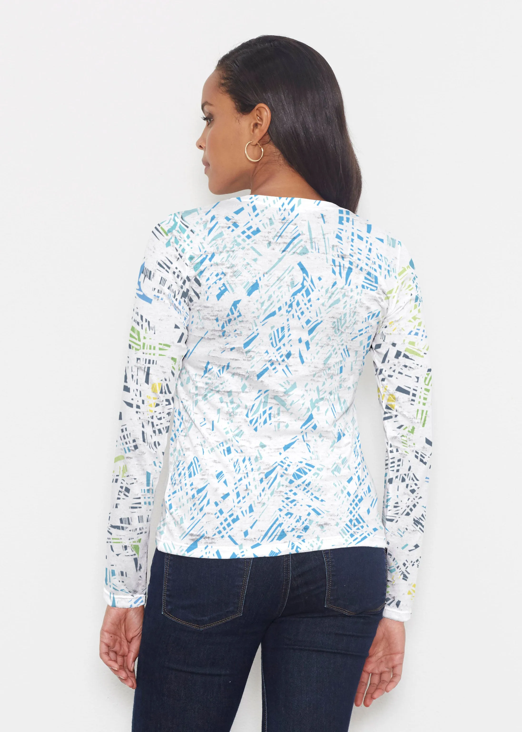Pixie Blue (8077) ~ Signature Long Sleeve Crew Shirt