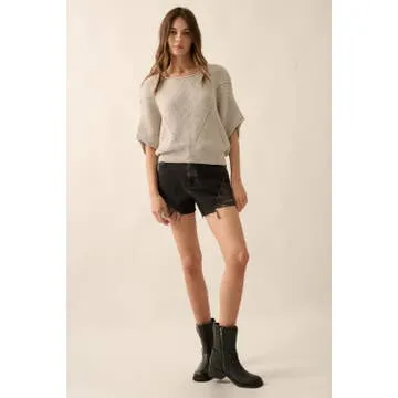 Pointelle Knit Sweater