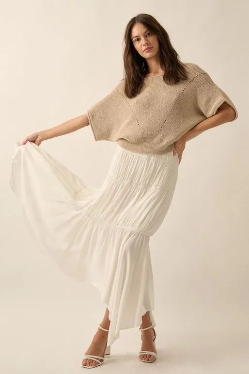 Pointelle Knit Sweater
