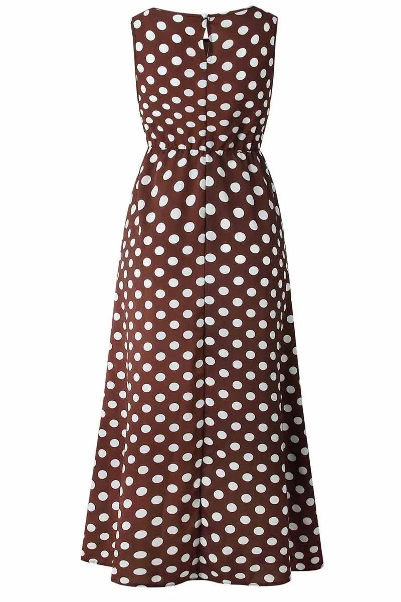 Polka Dot Round Neck Dress (5 colors)
