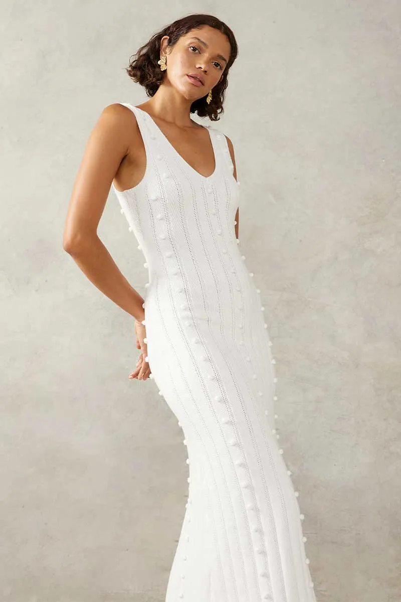 Pom Pom Knit Dress