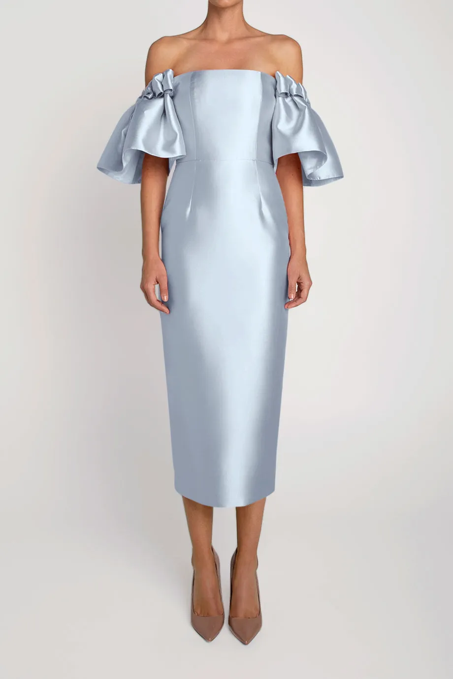 Poppy Silk and Wool Midi Dress