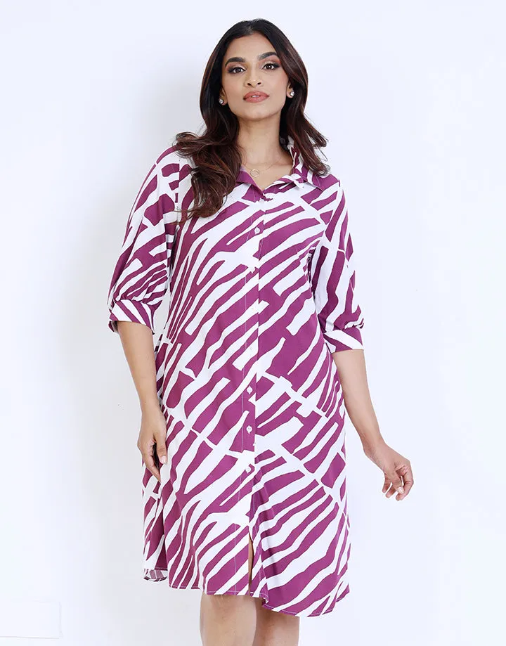 Printed Puff Sleeve Dress