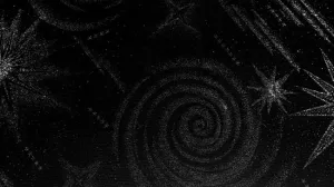 Printed  Slinky Knit Black Universe