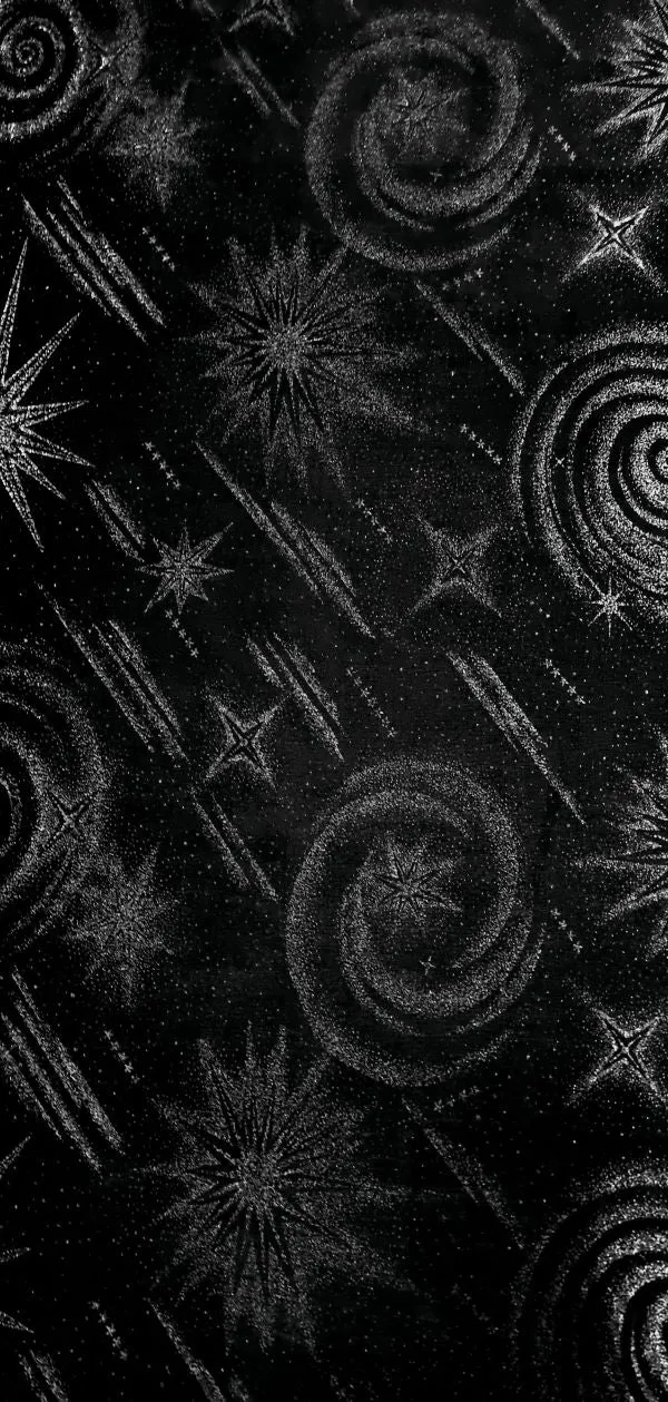 Printed  Slinky Knit Black Universe