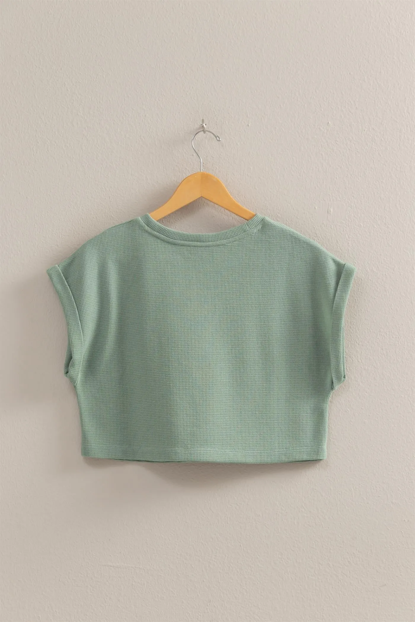 Priscilla- Waffle Knit Short Sleeve Top