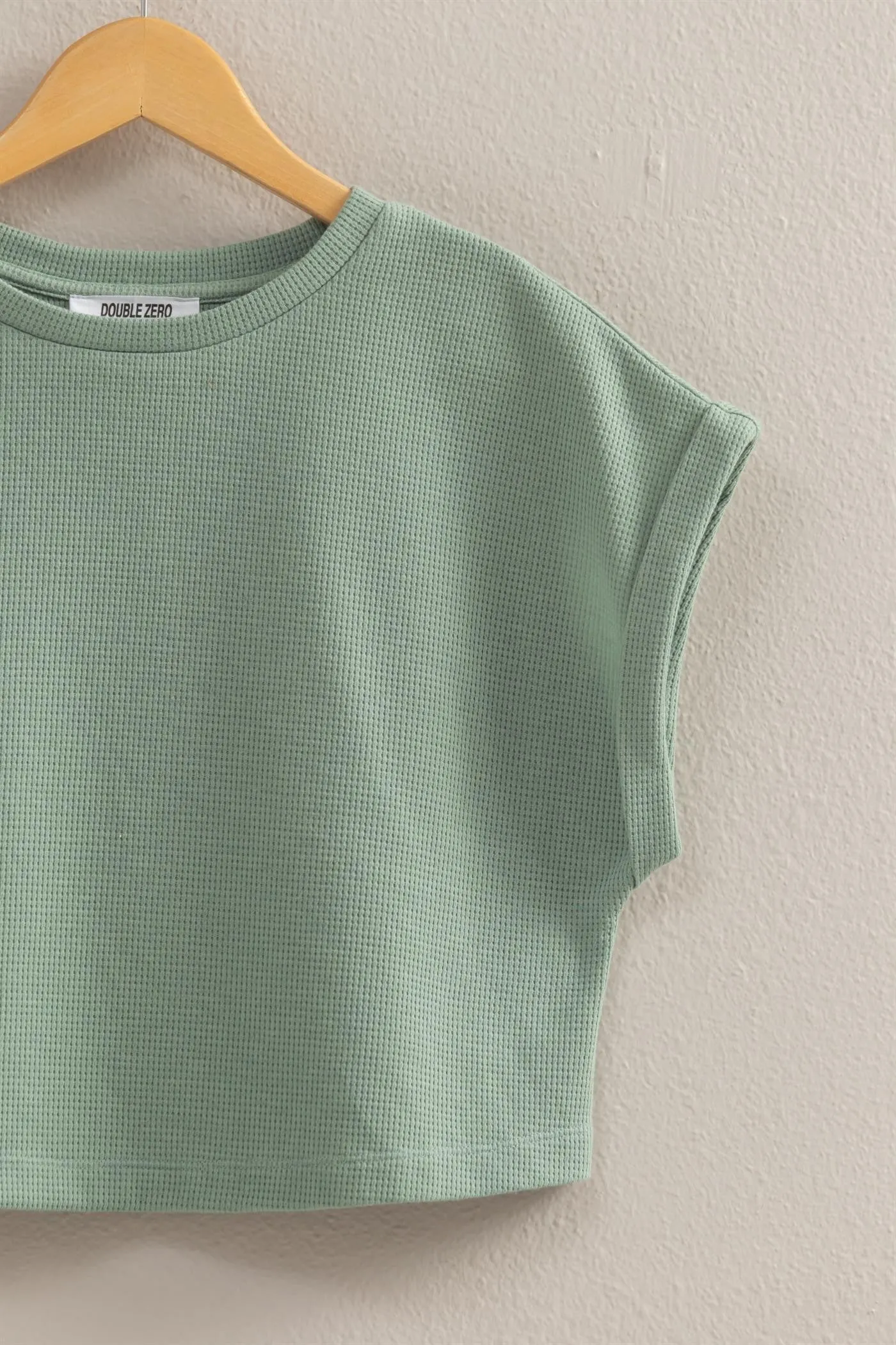 Priscilla- Waffle Knit Short Sleeve Top