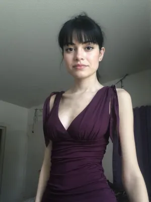Purple Ruched Fitted Top