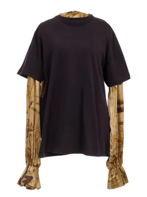 Pussy Bow Hoodie Goggle Blouse