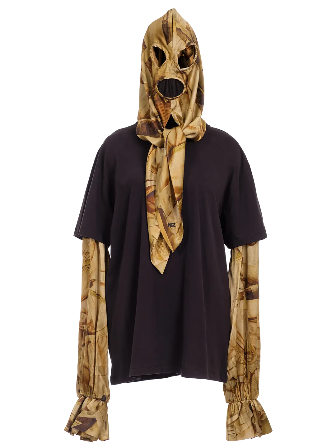 Pussy Bow Hoodie Goggle Blouse