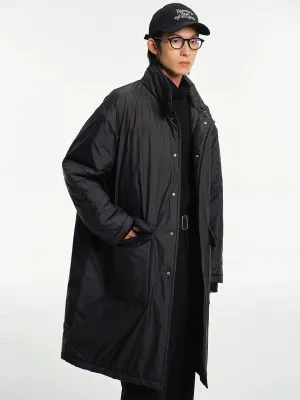 Quilted High-Collar Coat