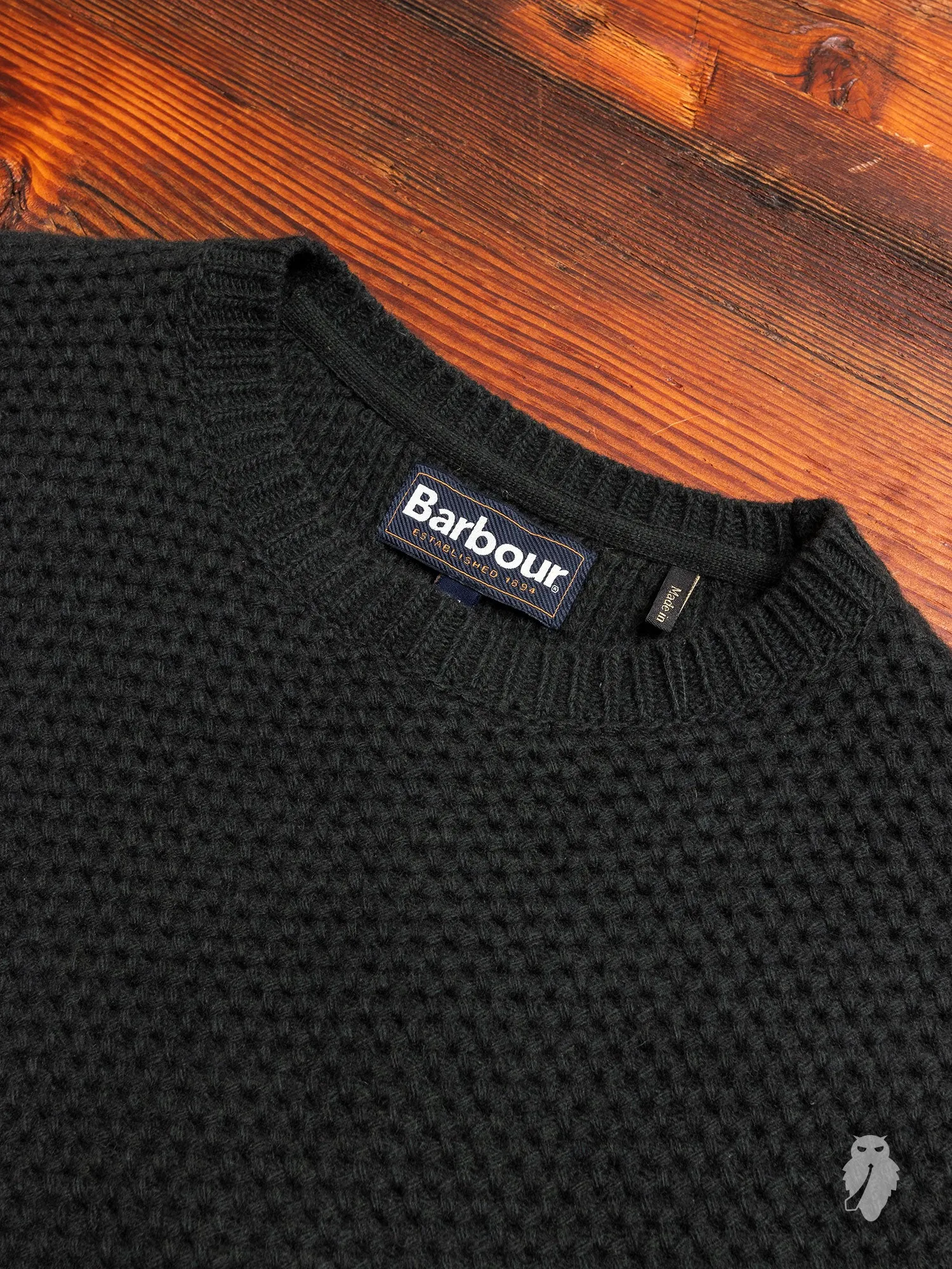 "Talon" Crewneck Sweater in Moss