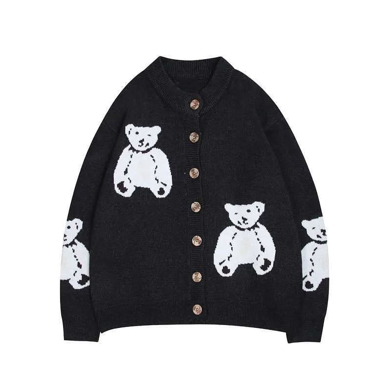 "VINTAGE BEAR" CARDIGAN COAT SWEATER K092513