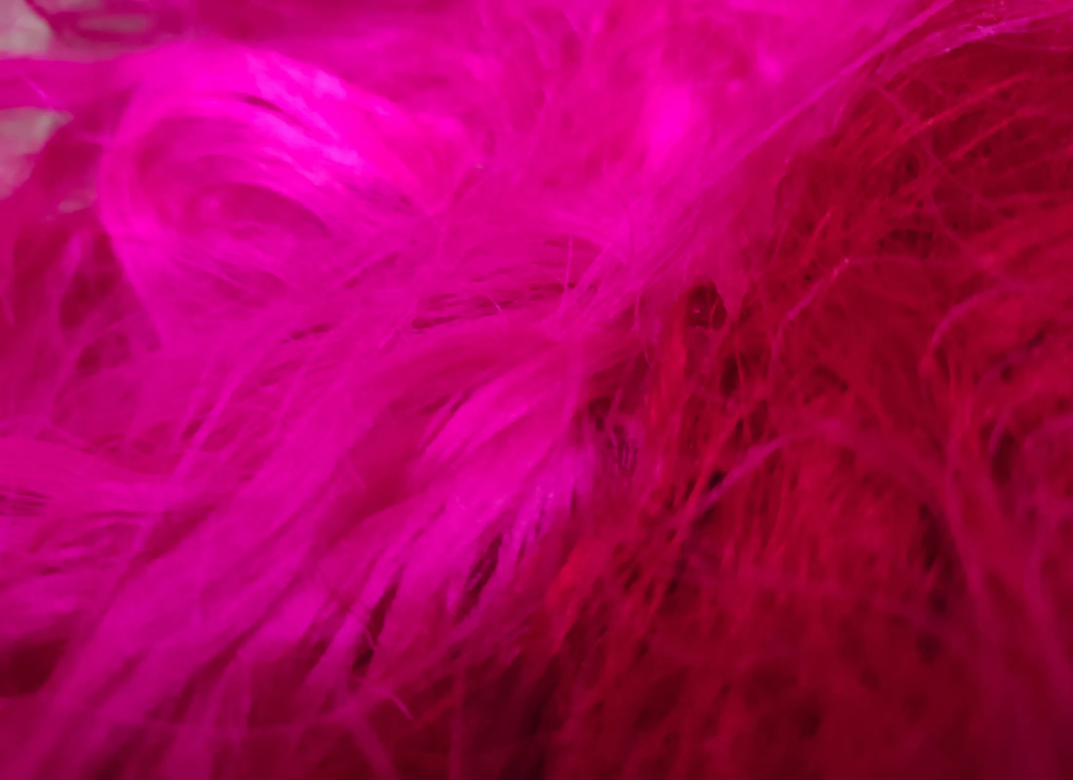 Recycled Sari Silk Fibers - Hot Pink