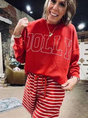Red JOLLY Cloudy Knit L/S Sweatshirt