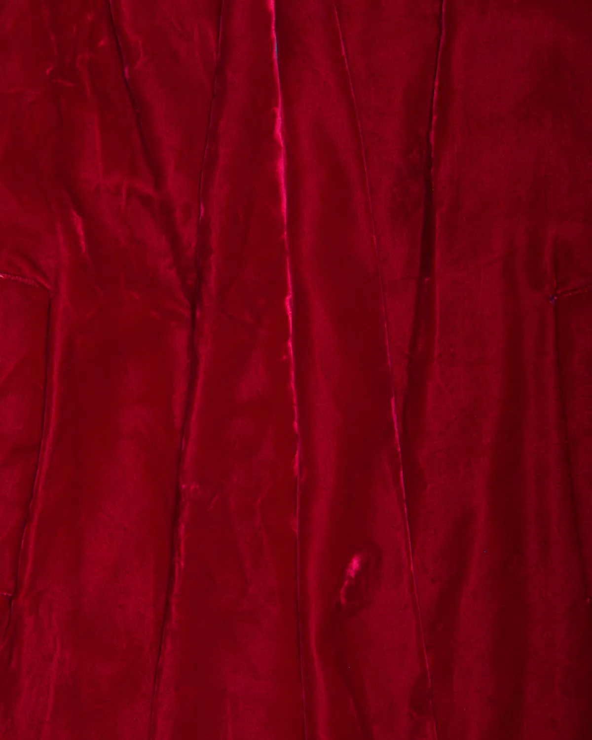 Red Velvet loose fit long sleeved coat