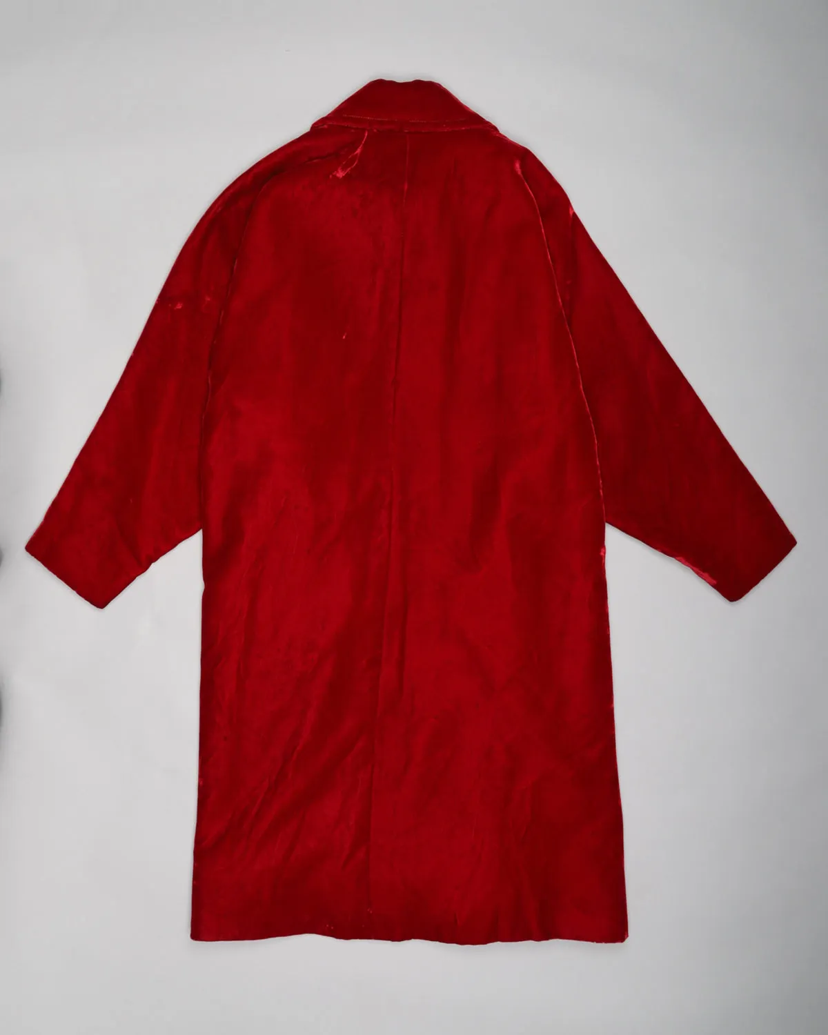 Red Velvet loose fit long sleeved coat